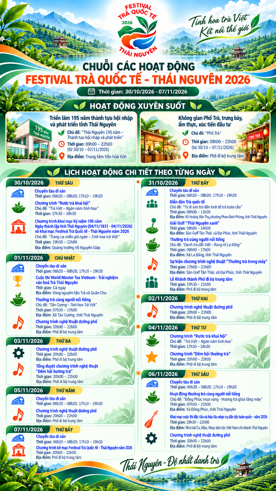Chuỗi hoạt động Festival Trà 2026